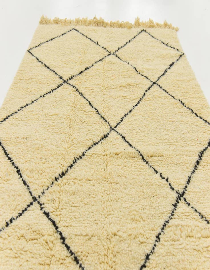 Detail image of  4' 10 x 8' 5  Hand Knotted Moroccan Wool Rug