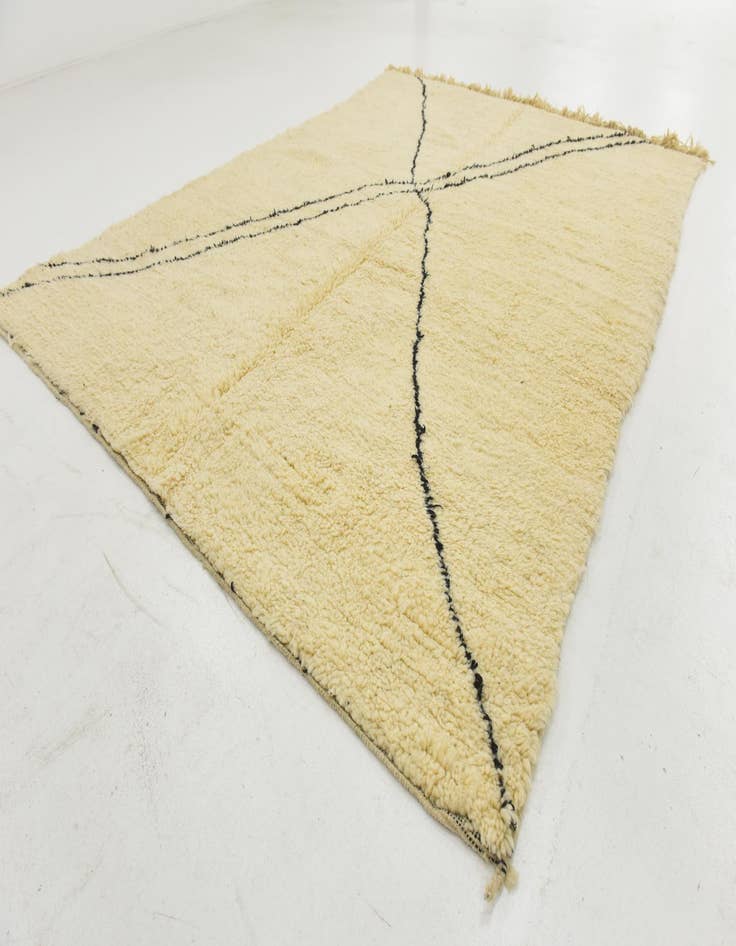 Detail image of  6' 11 x 9' 5  Hand Knotted Moroccan Wool Rug