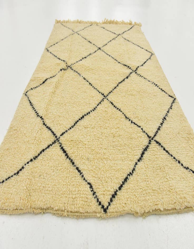 Detail image of  3' 8 x 4' 9  Hand Knotted Moroccan Wool Rug