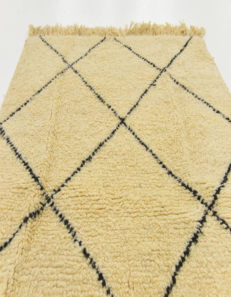 Detail image of  3' 8 x 4' 9  Hand Knotted Moroccan Wool Rug