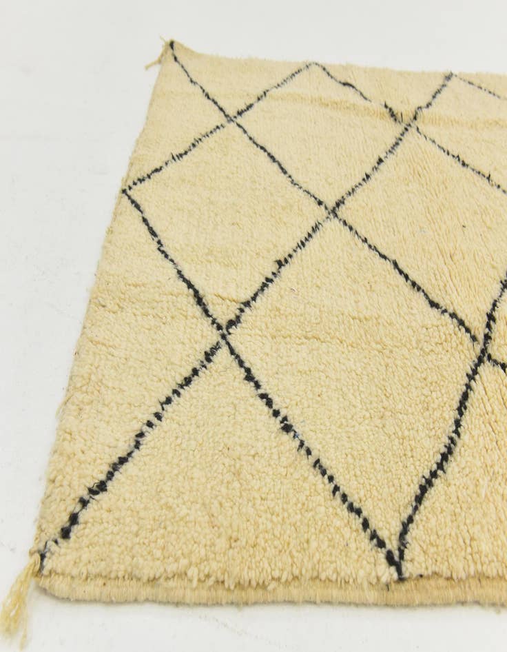 Detail image of  3' 8 x 4' 9  Hand Knotted Moroccan Wool Rug