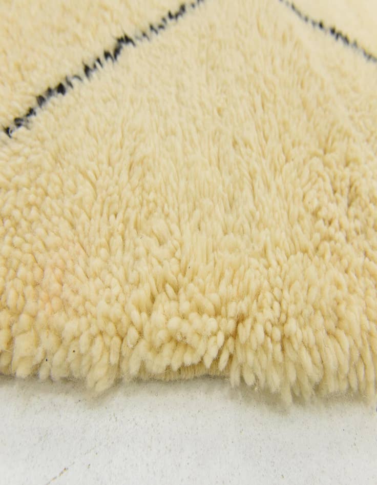 Detail image of  6' 5 x 9' 10  Hand Knotted Moroccan Wool Rug