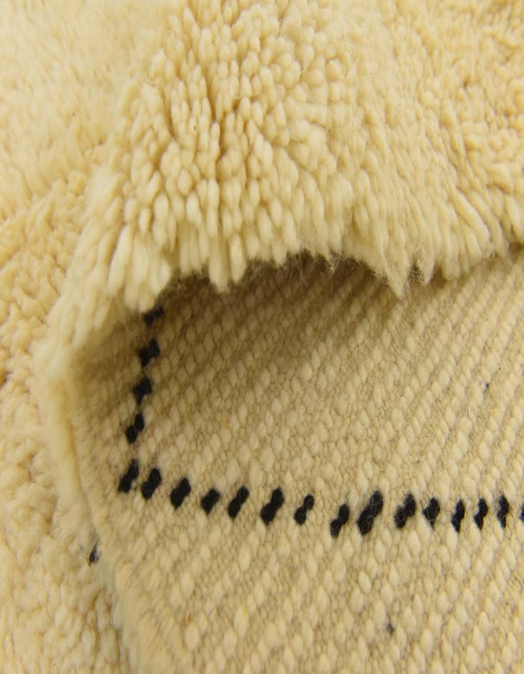 Detail image of  6' 5 x 9' 10  Hand Knotted Moroccan Wool Rug