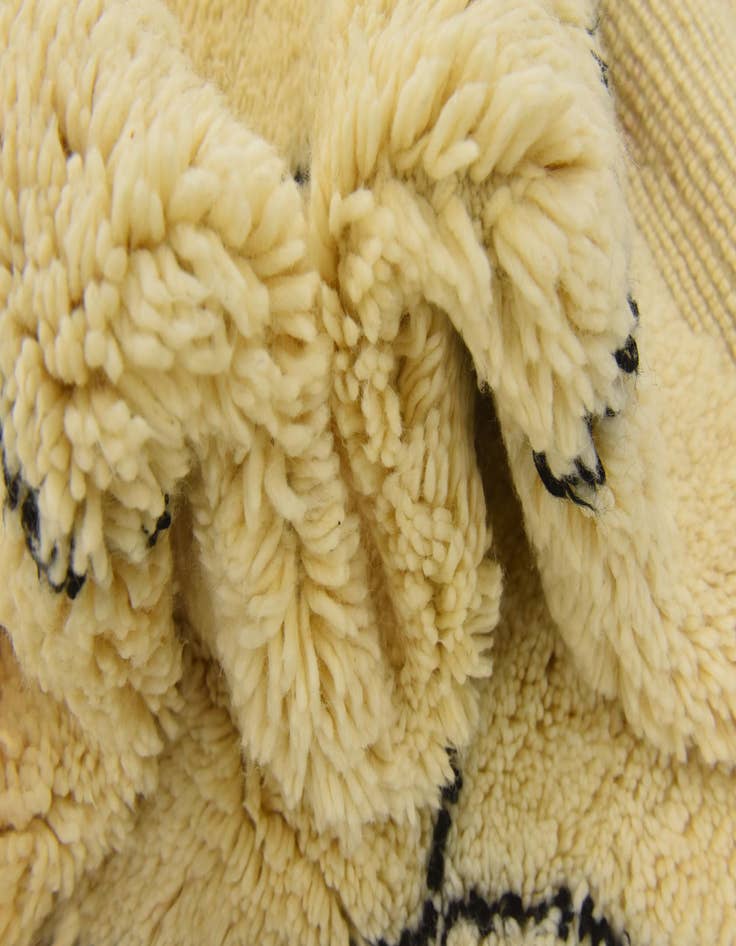 Detail image of  6' 5 x 9' 10  Hand Knotted Moroccan Wool Rug