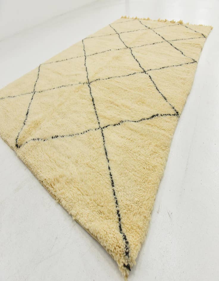 Detail image of  6' 5 x 9' 10  Hand Knotted Moroccan Wool Rug