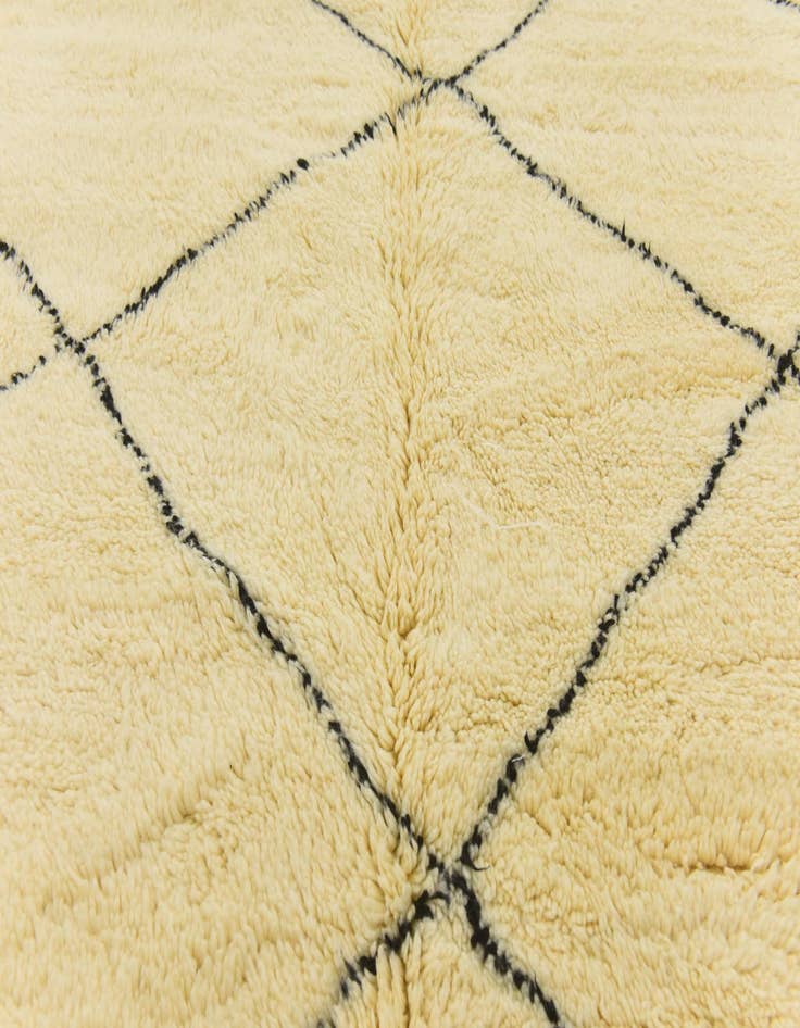 Detail image of  6' 5 x 9' 10  Hand Knotted Moroccan Wool Rug