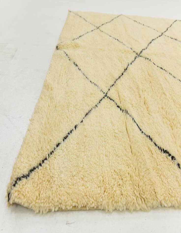 Detail image of  6' 5 x 9' 10  Hand Knotted Moroccan Wool Rug