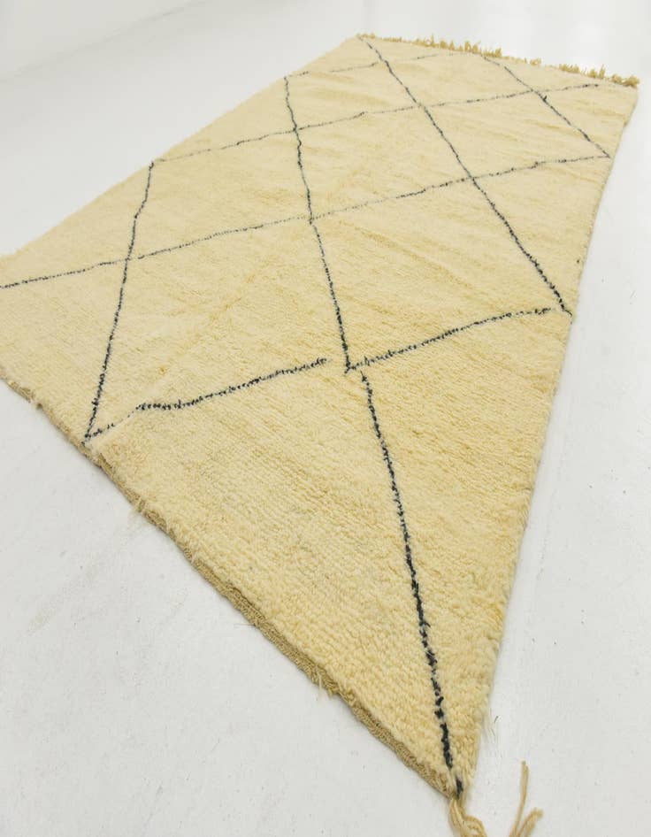 Detail image of  6' 10 x 10'  Hand Knotted Moroccan Wool Rug