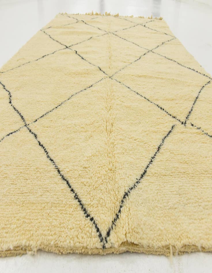 Detail image of  6' 10 x 10'  Hand Knotted Moroccan Wool Rug