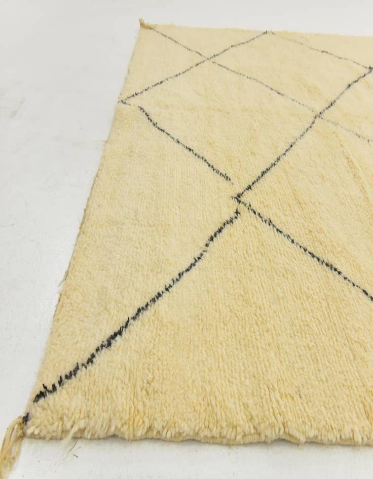 Detail image of  6' 10 x 10'  Hand Knotted Moroccan Wool Rug