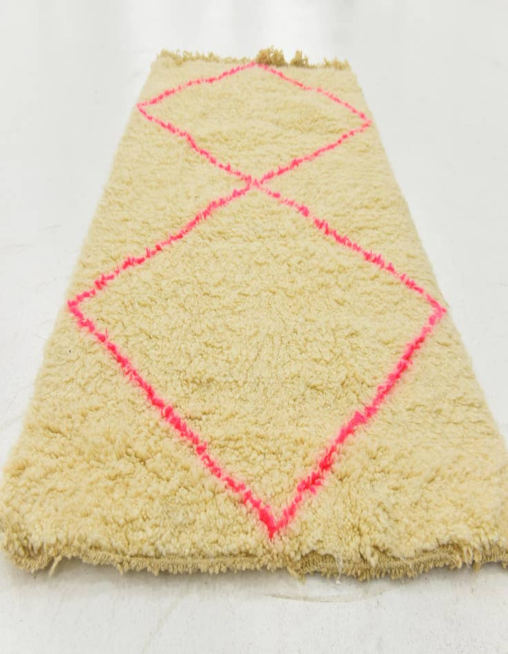 Detail image of  3' 2 x 5' 2  Hand Knotted Moroccan Wool Rug