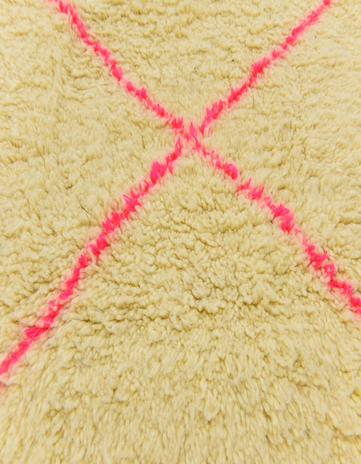 Detail image of  3' 2 x 5' 2  Hand Knotted Moroccan Wool Rug