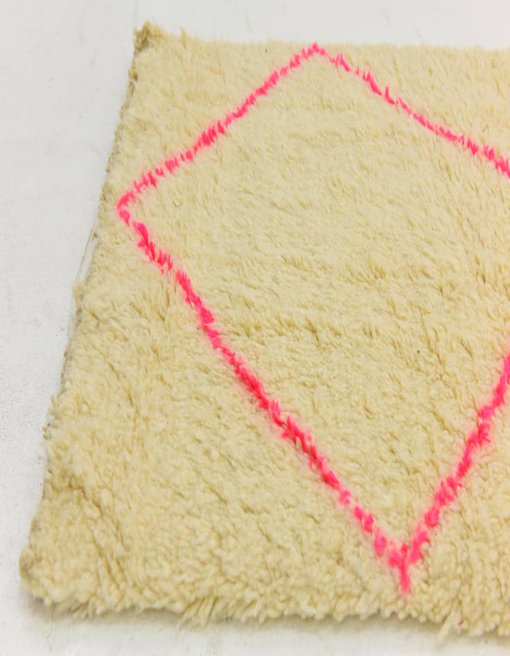 Detail image of  3' 2 x 5' 2  Hand Knotted Moroccan Wool Rug