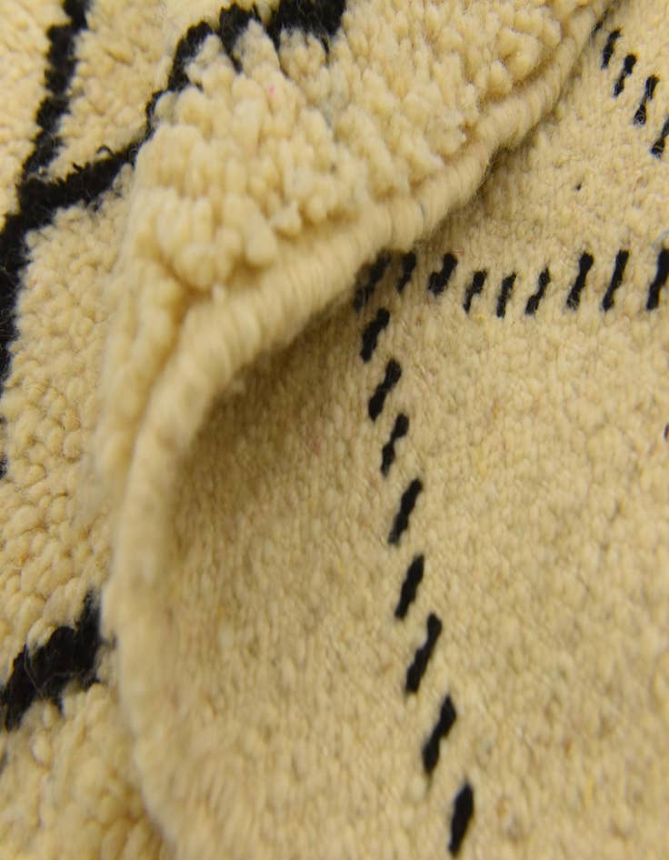 Detail image of  3' 1 x 4' 10  Hand Knotted Moroccan Wool Rug