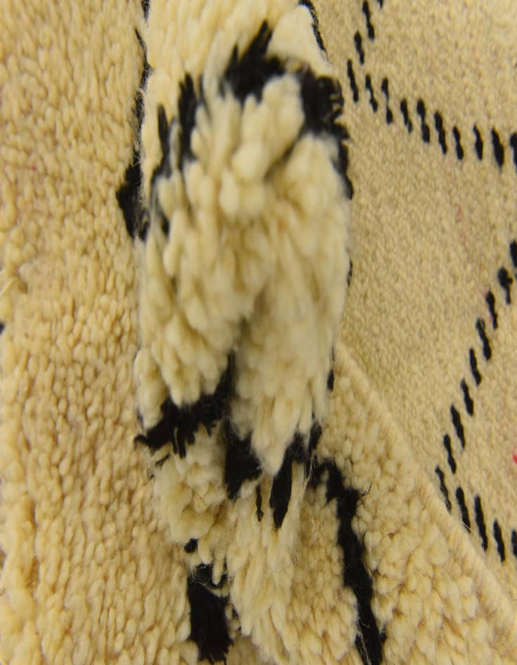 Detail image of  3' 1 x 4' 10  Hand Knotted Moroccan Wool Rug