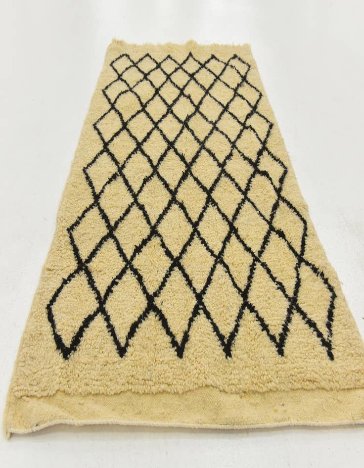 Detail image of  3' 1 x 4' 10  Hand Knotted Moroccan Wool Rug