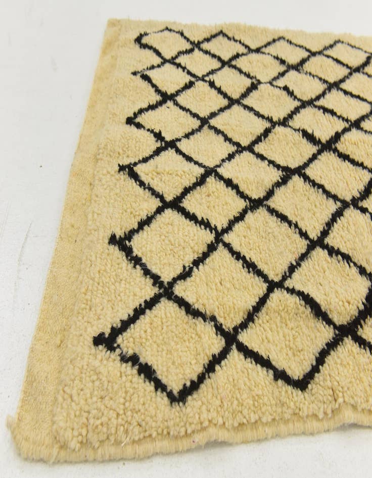 Detail image of  3' 1 x 4' 10  Hand Knotted Moroccan Wool Rug