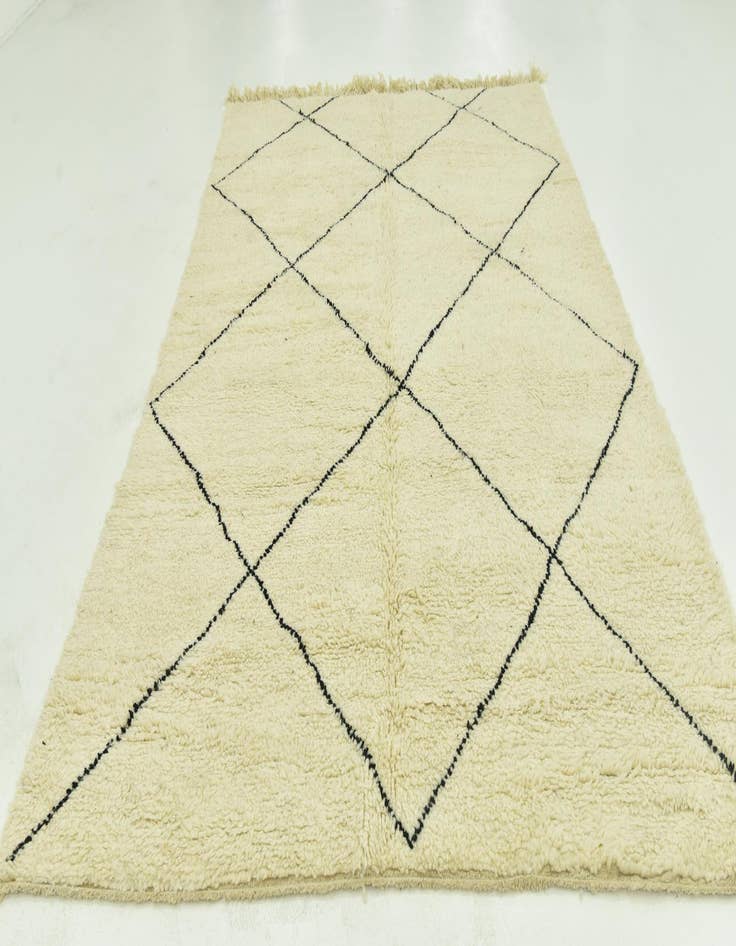 Detail image of  6' 8 x 9' 6  Hand Knotted Moroccan Wool Rug