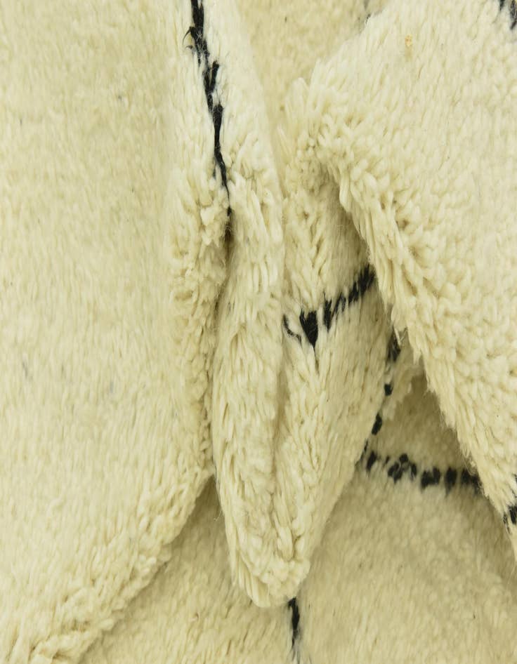 Detail image of  6' 10 x 10'  Hand Knotted Moroccan Wool Rug