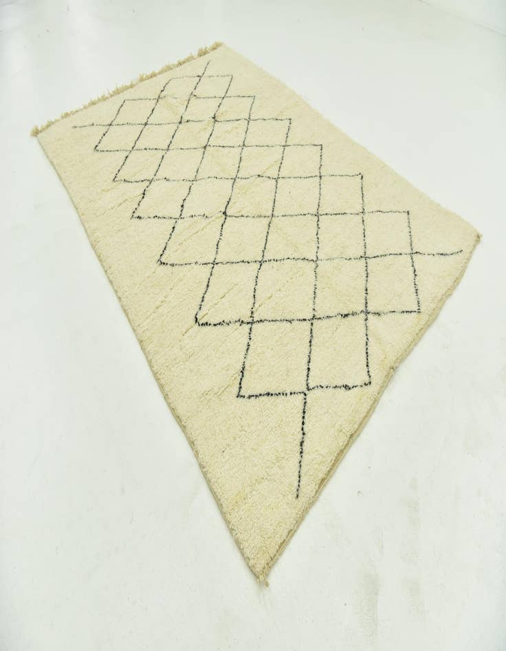 Detail image of  6' 10 x 10'  Hand Knotted Moroccan Wool Rug