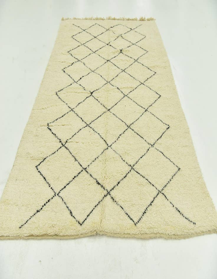 Detail image of  6' 10 x 10'  Hand Knotted Moroccan Wool Rug