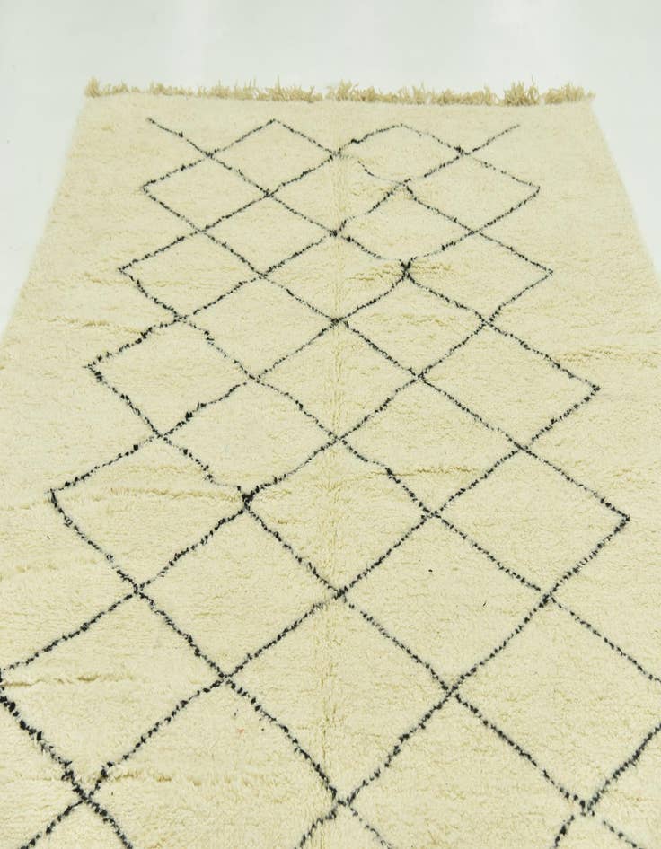 Detail image of  6' 10 x 10'  Hand Knotted Moroccan Wool Rug