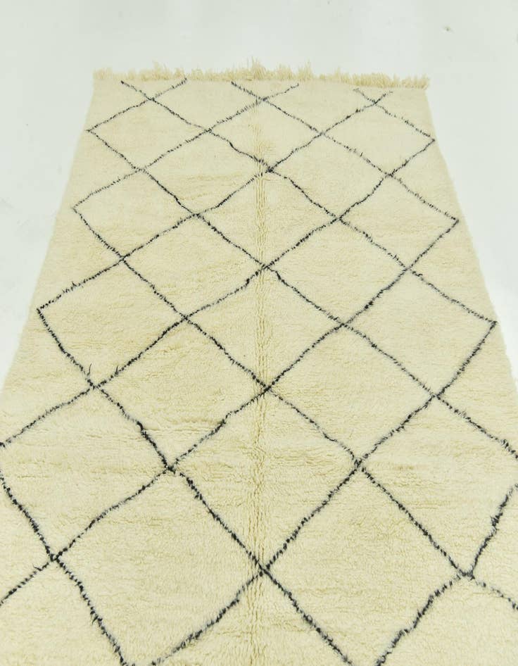 Detail image of  6' 4 x 10' 5  Hand Knotted Moroccan Wool Rug