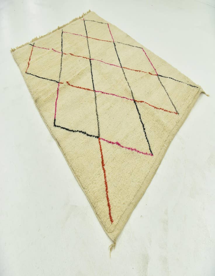 Detail image of  7' 1 x 10'  Hand Knotted Moroccan Wool Rug