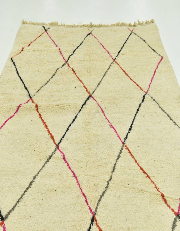 Detail image of  7' 1 x 10'  Hand Knotted Moroccan Wool Rug