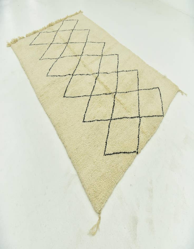 Detail image of  6' 7 x 10' 1  Hand Knotted Moroccan Wool Rug