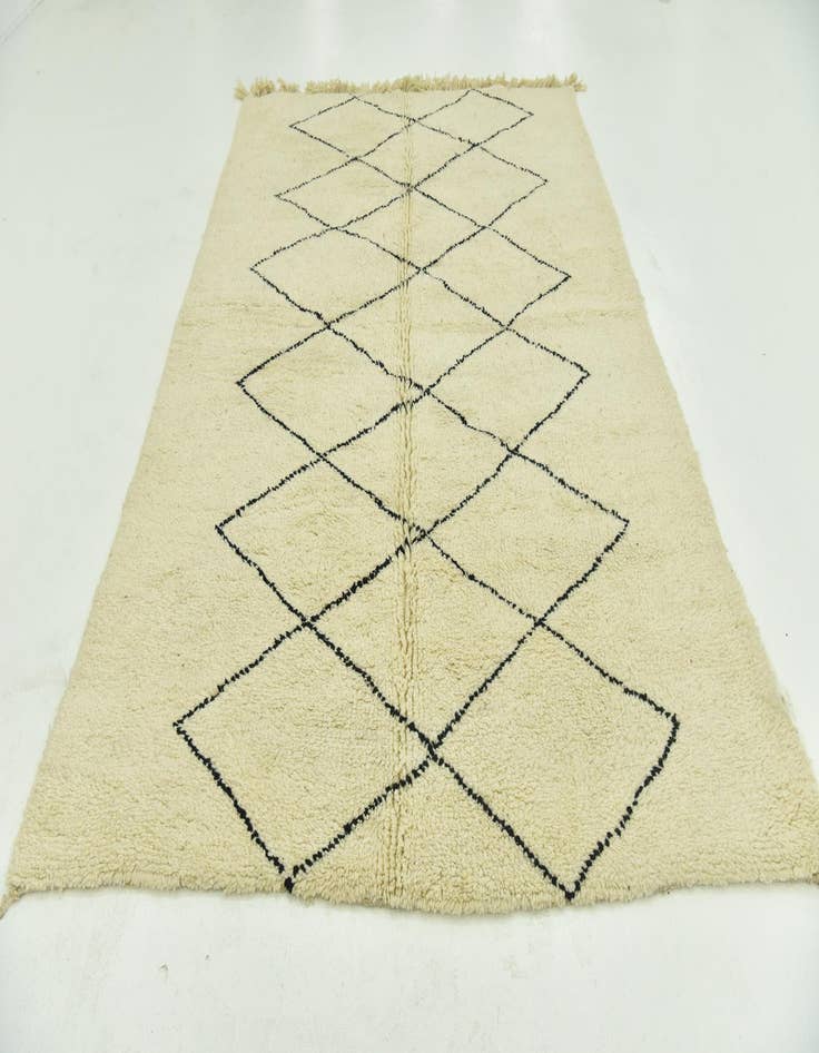 Detail image of  6' 7 x 10' 1  Hand Knotted Moroccan Wool Rug