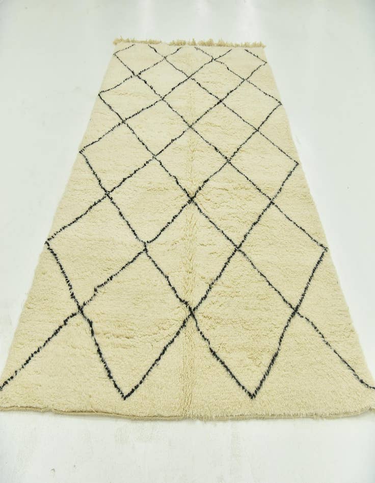 Detail image of  6' 9 x 10' 2  Hand Knotted Moroccan Wool Rug