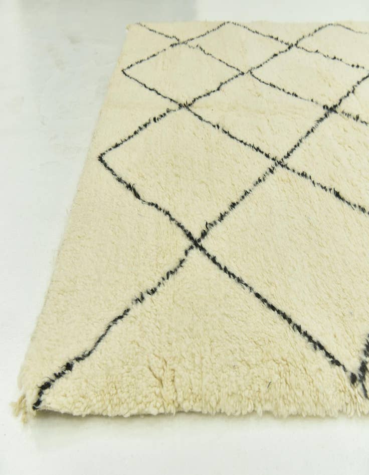 Detail image of  6' 9 x 10' 2  Hand Knotted Moroccan Wool Rug