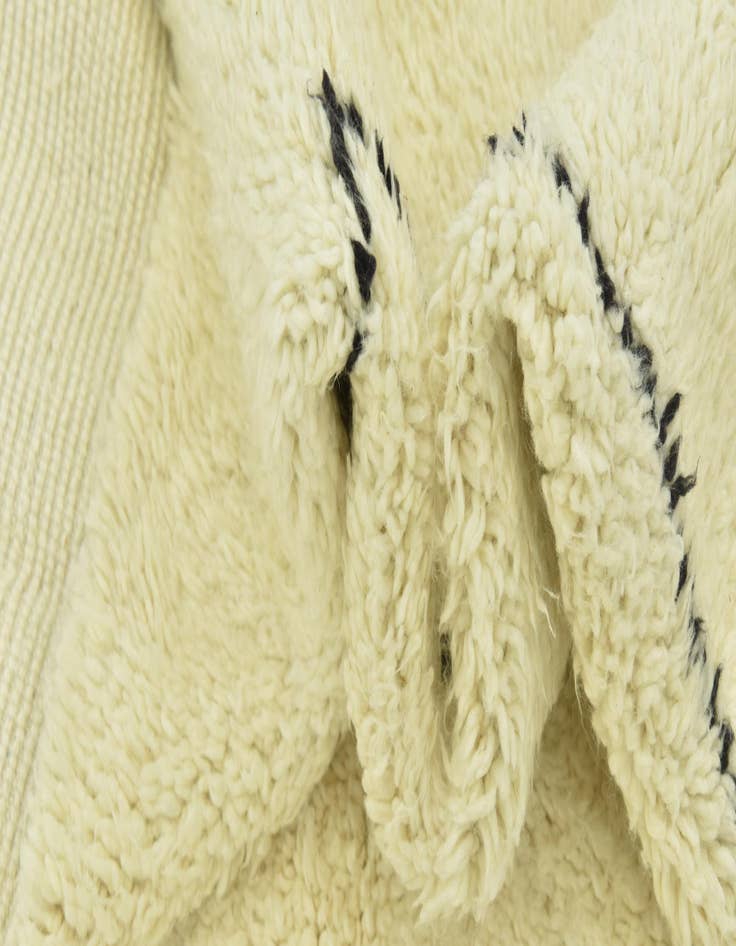 Detail image of  6' 8 x 10' 2  Hand Knotted Moroccan Wool Rug