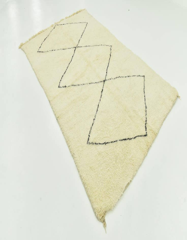 Detail image of  6' 8 x 10' 2  Hand Knotted Moroccan Wool Rug