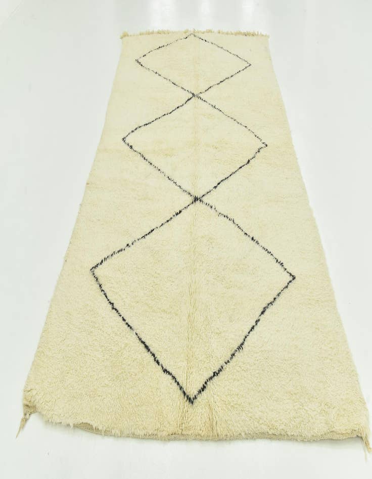 Detail image of  6' 8 x 10' 2  Hand Knotted Moroccan Wool Rug