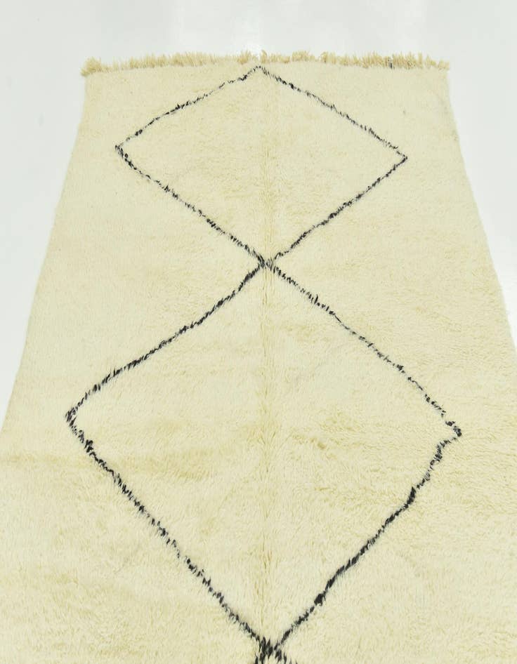 Detail image of  6' 8 x 10' 2  Hand Knotted Moroccan Wool Rug