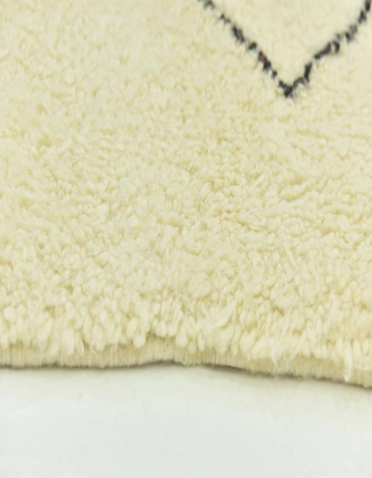 Detail image of  6' 8 x 10' 2  Hand Knotted Moroccan Wool Rug