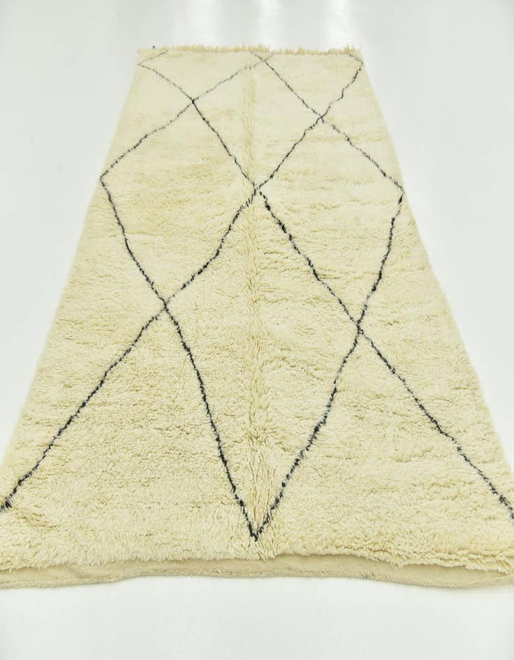 Detail image of  6' 8 x 10' 5  Hand Knotted Moroccan Wool Rug