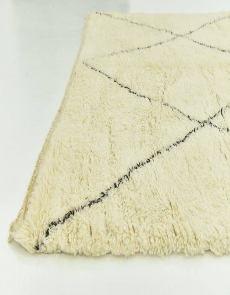 Detail image of  6' 8 x 10' 5  Hand Knotted Moroccan Wool Rug