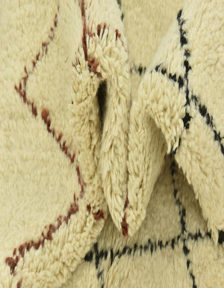 Detail image of  6' 7 x 10' 3  Hand Knotted Moroccan Wool Rug