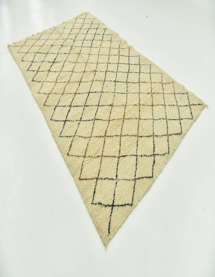 Detail image of  6' 7 x 10' 3  Hand Knotted Moroccan Wool Rug