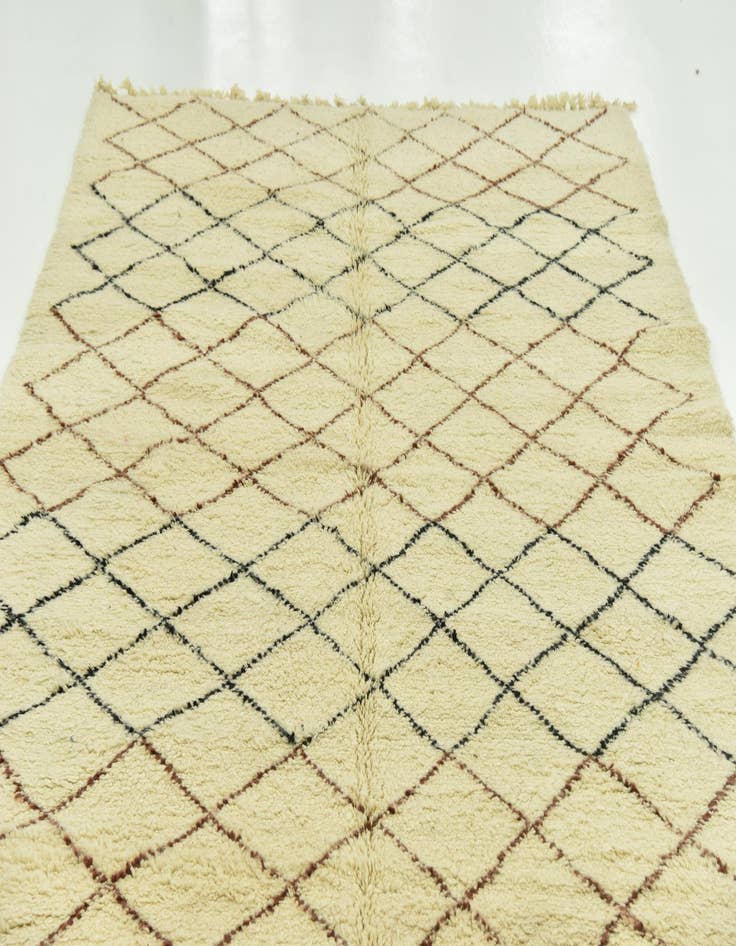 Detail image of  6' 7 x 10' 3  Hand Knotted Moroccan Wool Rug