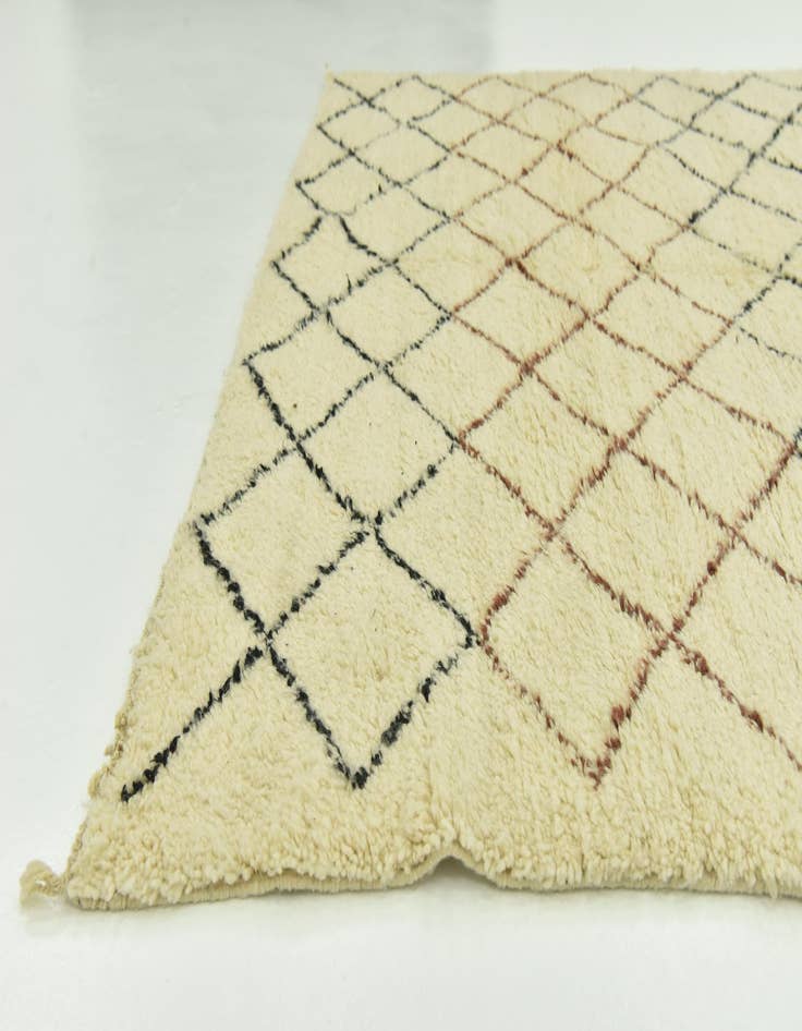 Detail image of  6' 7 x 10' 3  Hand Knotted Moroccan Wool Rug