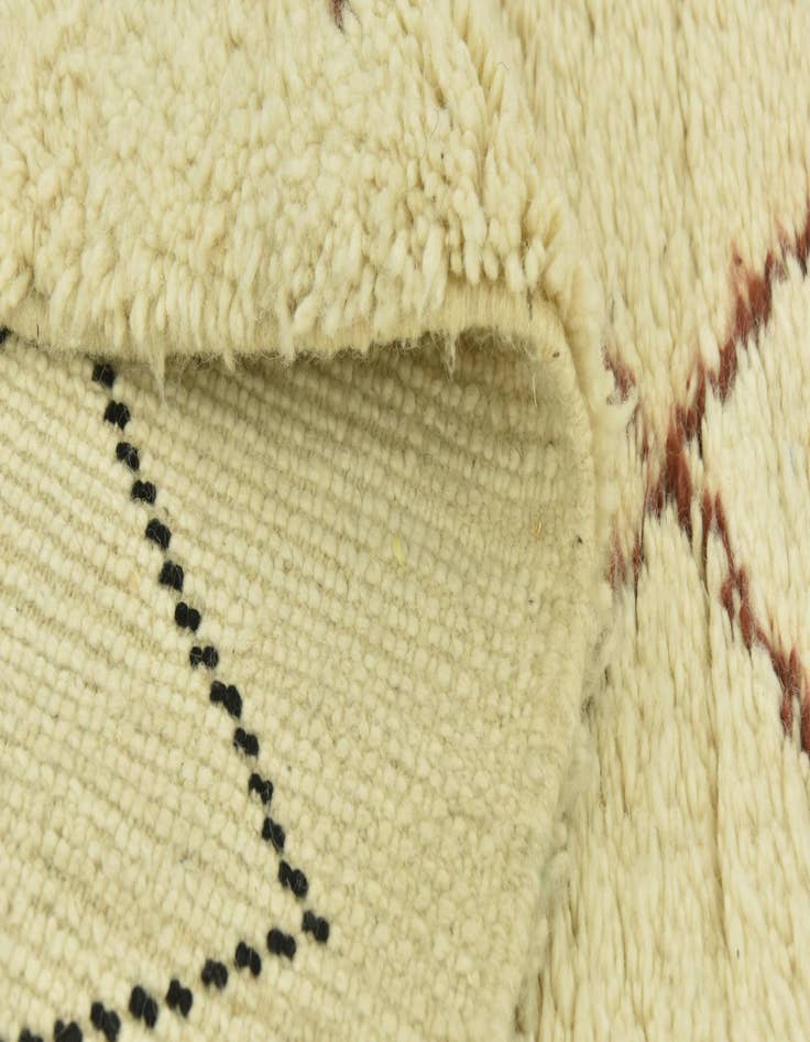 Detail image of  6' 7 x 10' 3  Hand Knotted Moroccan Wool Rug