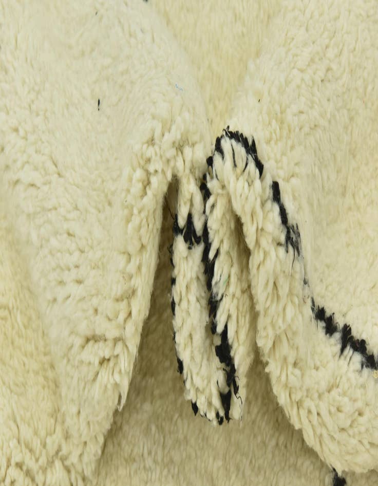 Detail image of  6' 3 x 10'  Hand Knotted Moroccan Wool Rug