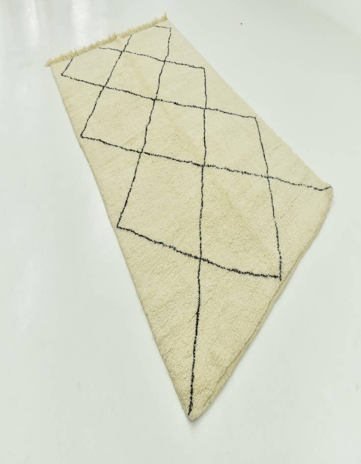 Detail image of  6' 3 x 10'  Hand Knotted Moroccan Wool Rug