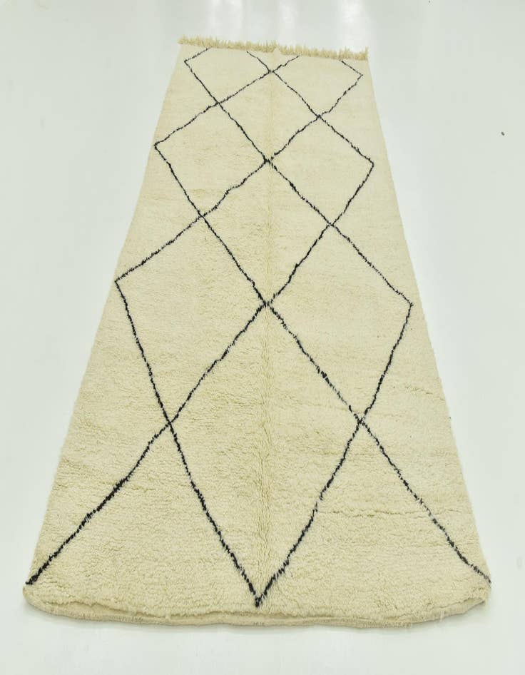 Detail image of  6' 3 x 10'  Hand Knotted Moroccan Wool Rug