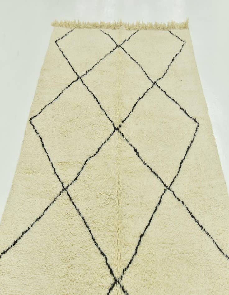 Detail image of  6' 3 x 10'  Hand Knotted Moroccan Wool Rug