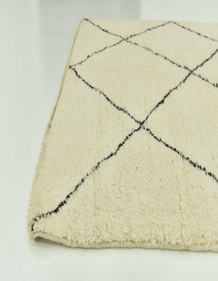 Detail image of  6' 3 x 10'  Hand Knotted Moroccan Wool Rug